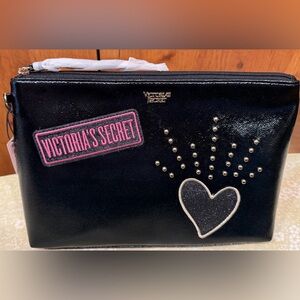 Victoria’s Secret Black Glitter Makeup/Travel/Clutch Bag